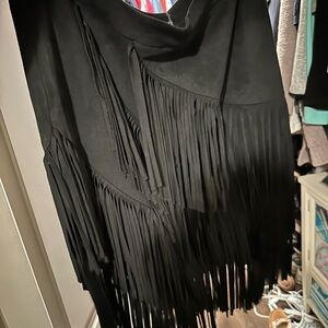 Idyllwind Black Fringe Skirt